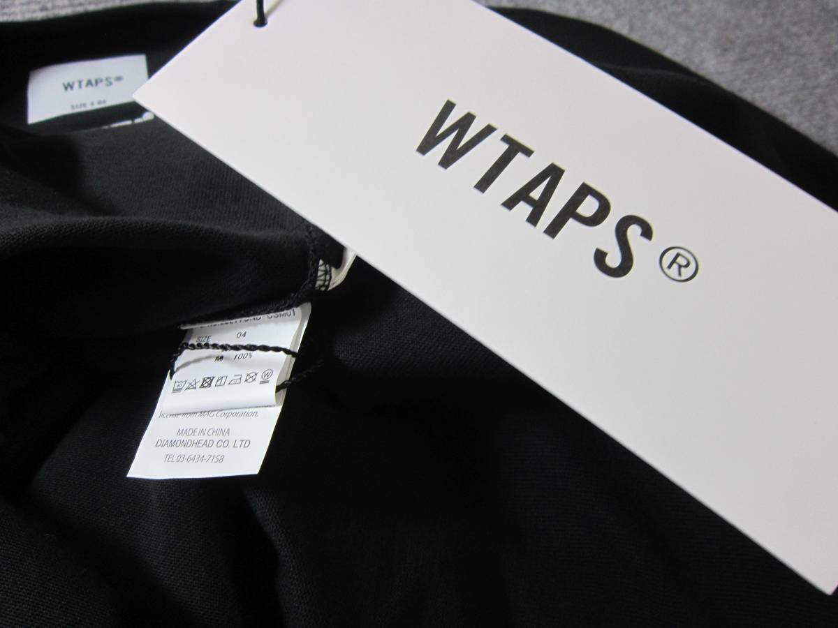 (5750) WTAPS ダブルタップス 22217OND-CSM01 Tシャツ 半袖 ブラック サイズ04 POWER-T _画像6