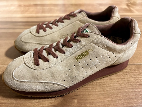 オールド、レア! PUMA プーマ UNKNOWN SHOES モデル名不明 ベージュ 日本製 23cm US5 匠 ビンテージ ドイツ ユーゴ クライド スエード_PUMAのレアな日本製のオールドモデルです。