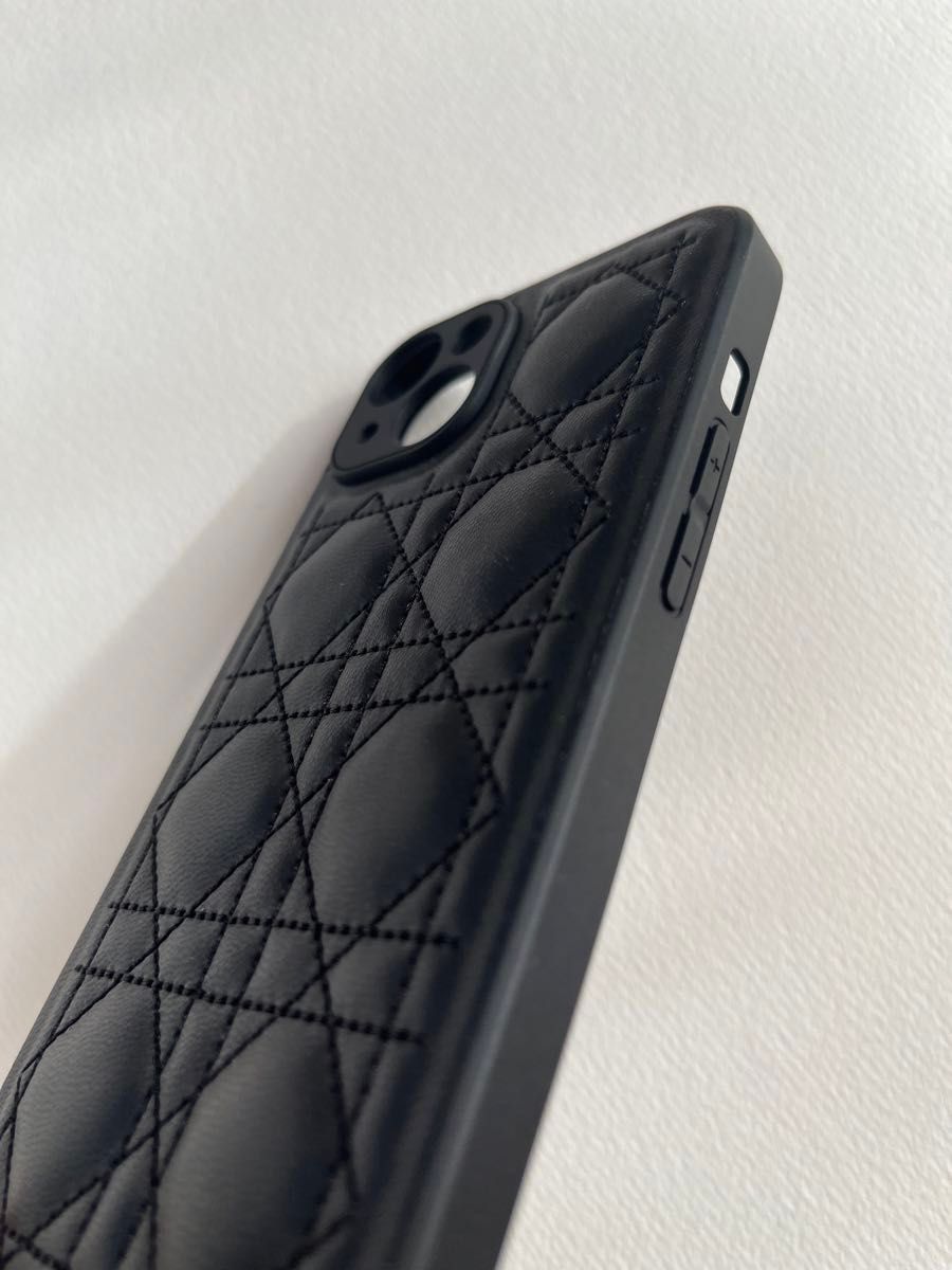 iPhone14 キルティングブラック黒アイフォンケース新品送料込み
