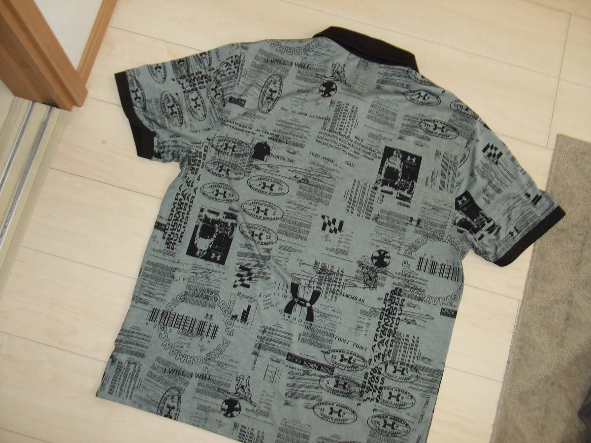アンダーアーマー　大きいサイズXXL／TTG　25周年半袖ポロシャツ　中古良品　グレー　1364022_画像7
