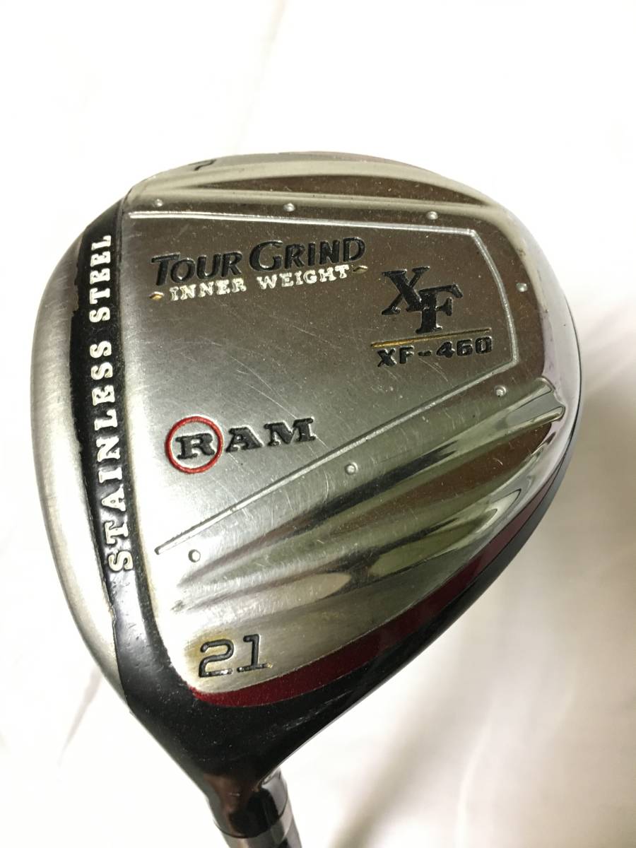 A733　ゴルフクラブ　RAM TOUR GRIND XF-460 フェアウェイウッド　7番　21°　左きき　FREX-R_画像1