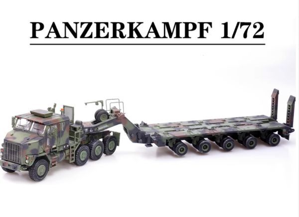 ★名作★PANZERKAMF アメリカ オシュコシュ M1070 大型輸送車両 NATO 迷彩 合金 完成モデル 0622