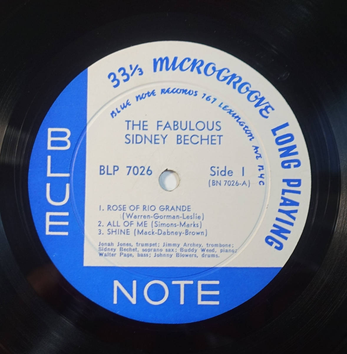 極美! US BLUE NOTE BLP 7026 オリジナル The Fabulous / Sidney Bechet Lexington/DG/EAR/Flat Edge_画像4