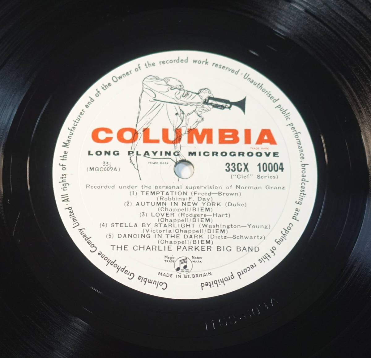 極美! UK Columbia 33CX 10004 初回 BIG BAND / Charlie Parker 1G/1A_画像4