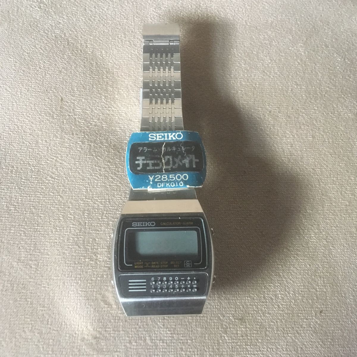 K8 SEIKO Seiko checkmate alarm wristwatch 0359-5000 black dead stock present condition junk 
