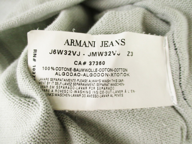 ARMANI JEANS●アルマーニジーンズ＜コットン 丸首 リブニット＞M2040cの画像8