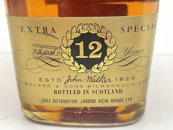 P314-N37-320 未開栓 Johnnie Walker ジョニーウォーカー 12年 黒ラベル BLACK LABEL スコッチウイスキー 750ml 43% 現状品②_画像3