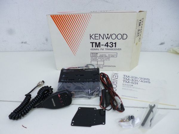 Q166-S3-13258 Kenwood ケンウッド TM-431 430MHz FMトランシーバー 無線機 現状品①_画像1