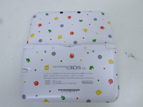 Q534-N34-895◎ NINTENDO 3DS LL SPR-001 どうぶつの森エディション 現状品①◎_画像3