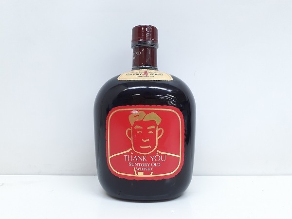 R242-N37-425 未開栓 SUNTORY サントリー OLD オールド ウイスキー 父の日 THANK YOUラベル 500ml 43% 現状品③_画像1