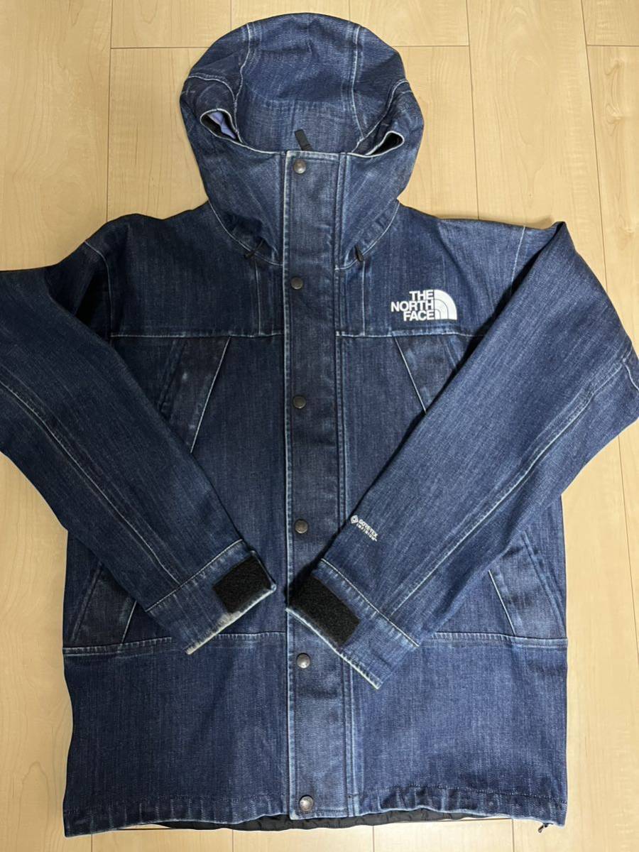 THE NORTH FACE GTX Denim Mountain Jacket NP61931R Lサイズ Denim GORE-TEX INFINIUMノースフェイス インディゴ マウンテンパーカー_画像1