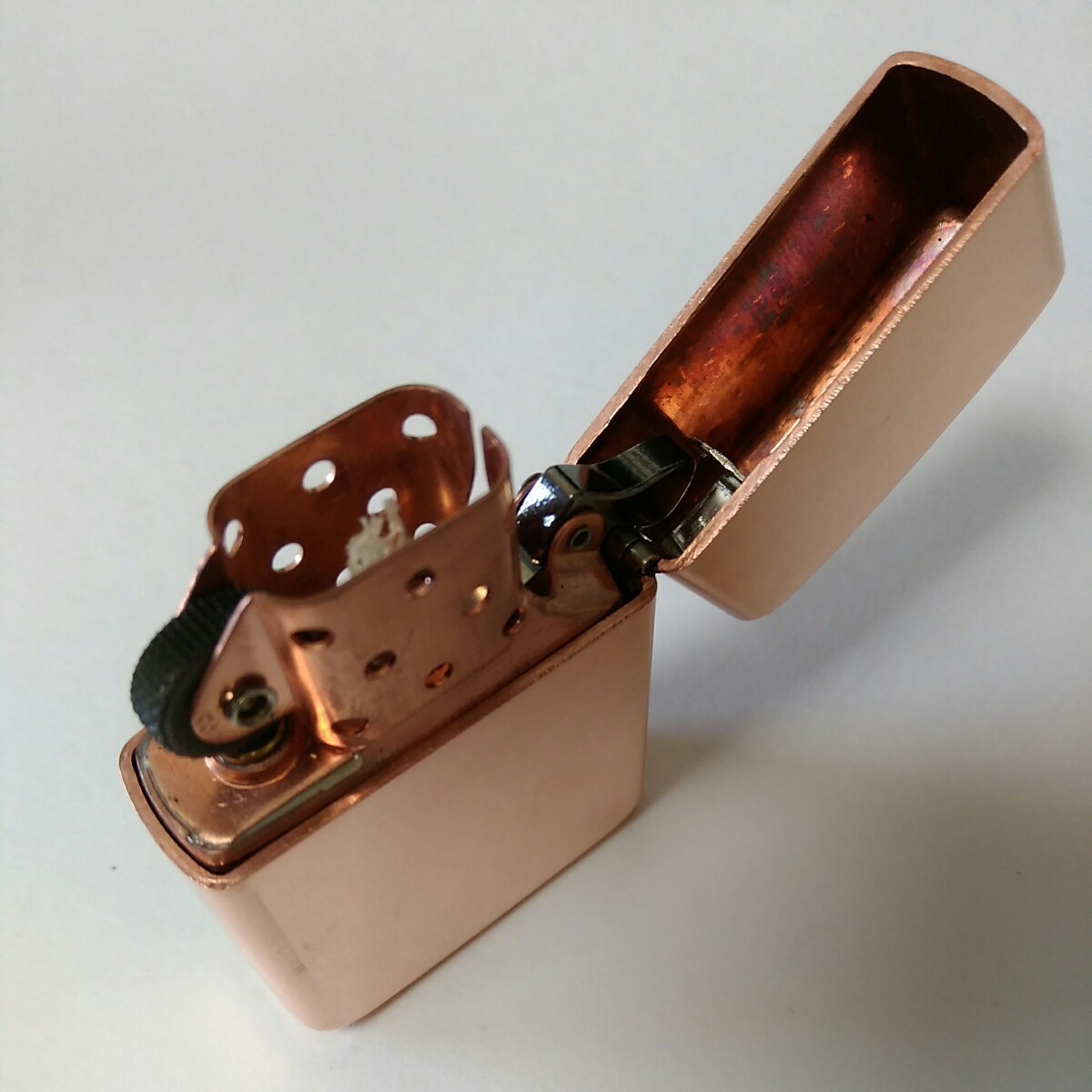 未使用品 SOLID COPPER PREMIUM OIL LIGHTER 純銅無垢(ソリッドカッパー)プレミアムオイルライター ZIPPO互換品 重厚 無地 アーマーケースの画像8