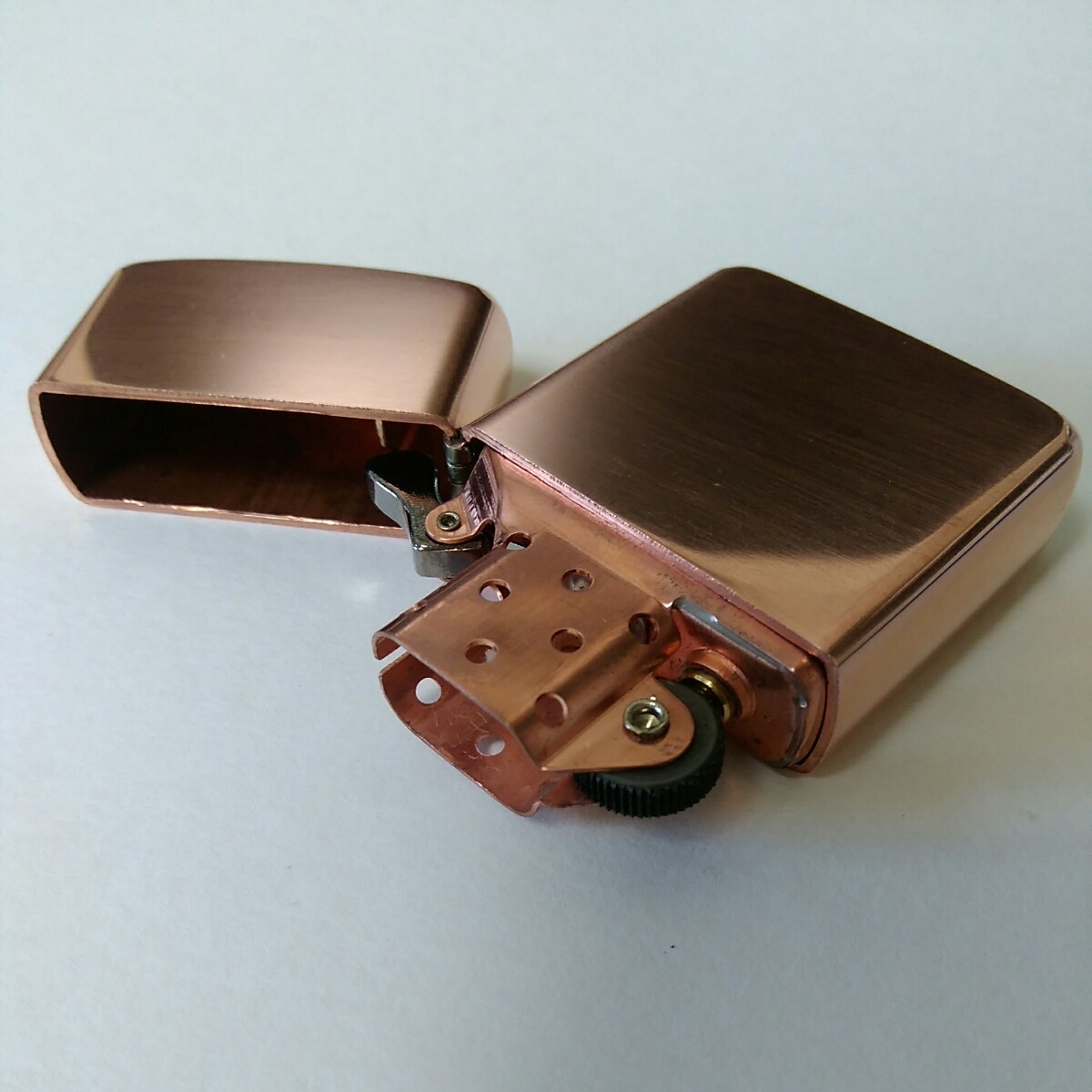 未使用品 SOLID COPPER PREMIUM OIL LIGHTER 純銅無垢(ソリッドカッパー)プレミアムオイルライター ZIPPO互換品 重厚 無地 アーマーケースの画像5