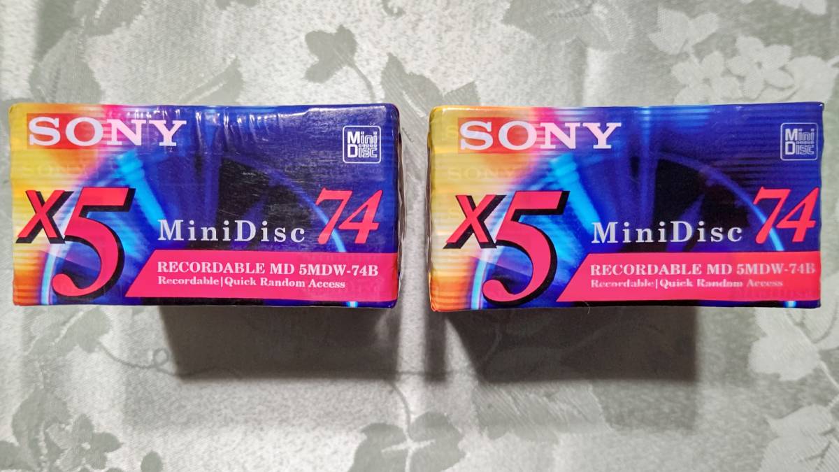108 made in Japan MD Mini disk SONY Sony PRISM SERIES 74 minute 10 pieces set (RECORDABLE MD 5MDW-74B 5 sheets pack ×2 ) unopened 