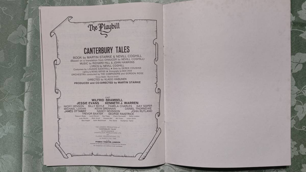 1968年 ロンドン上演 ミュージカル カンタベリー物語 楽譜＆舞台写真 Canterbury Tales song album 当時物