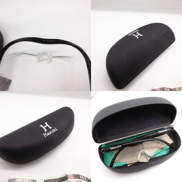 美品 日本製 Hazuki ハズキ ルーペ 1.6倍 黒ラメ ブラック フレーム ケース付き ブルーライト対応 メガネ型ルーペ 拡大鏡 眼鏡 めがね/B22_画像10