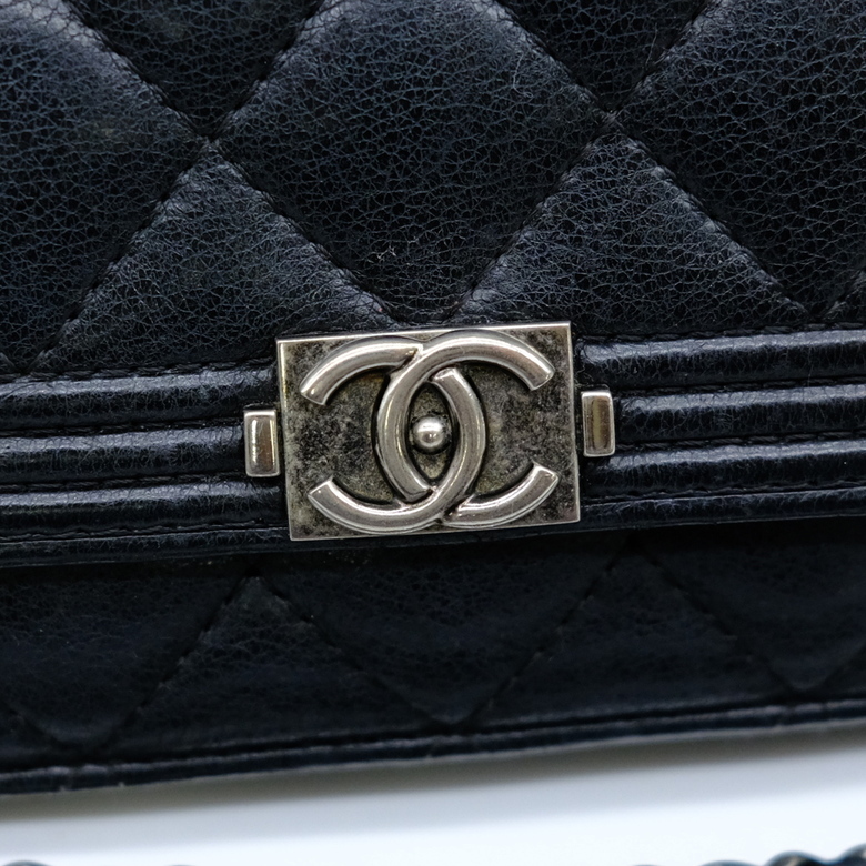 CHANEL シャネル マトラッセ チェーン ショルダー ボーイシャネル チェーンウォレット ブラック 黒 22855969