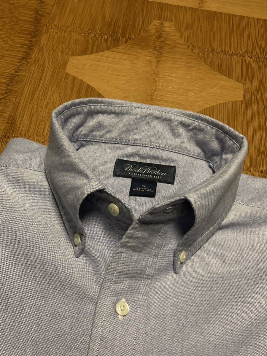 【★胸に刺繍★】ブルックスブラザーズ・ボタンダウンシャツ・100％コットン・size：XL・大きいサイズをお探しの方へ…_画像5