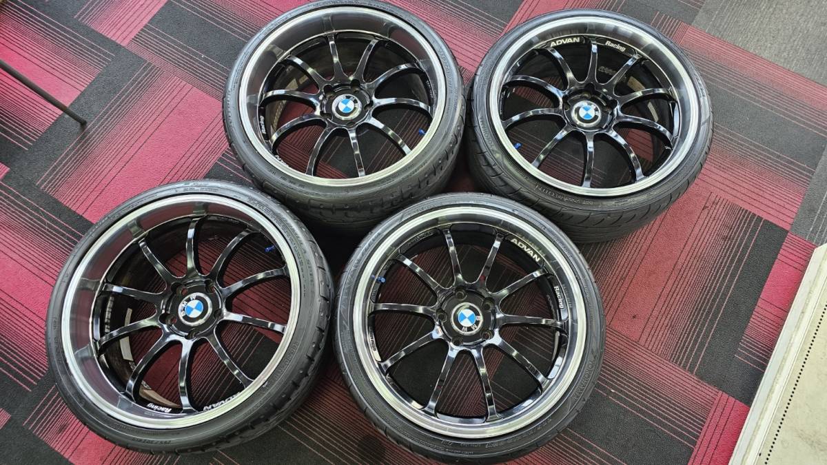 値下げ！BMW アドバン ADVAN Racing 19インチホイール タイヤ付きセット SS240119-A_画像1