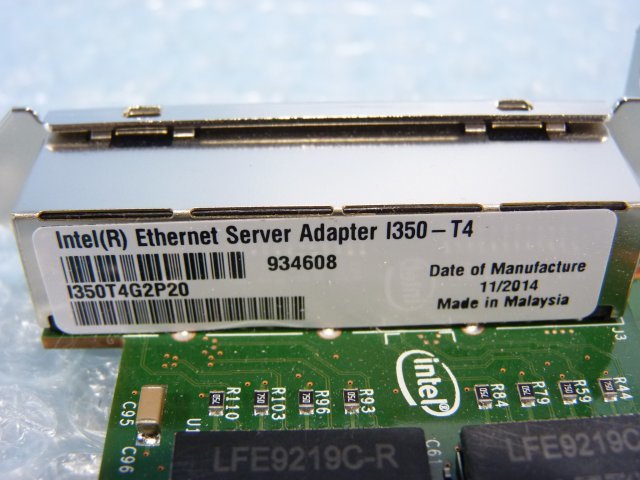 1PIT // Intel Ethernet Server Adapter I350-T4 Quad Port Gigabit 80mmブラケット // Fujitsu PRIMERGY RX200 S8 取外_画像2