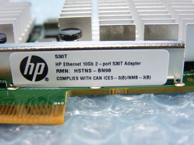 1PKC // HP Ethernet 10Gb 2-port 530T Adapter / 657128-001 656594-001 HSTNS-BN98 / 120mmブラケット // HP ProLiant DL120 Gen9 取外の画像2