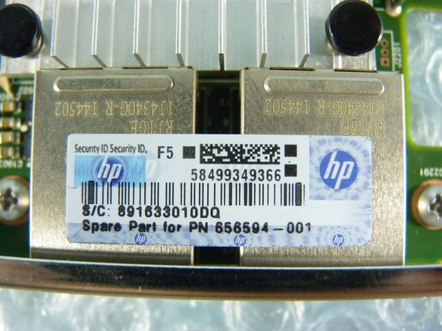 1PKE // HP Ethernet 10Gb 2-port 530T Adapter / 657128-001 656594-001 HSTNS-BN98 / 120mmブラケット // HP ProLiant DL120 Gen9 取外の画像5