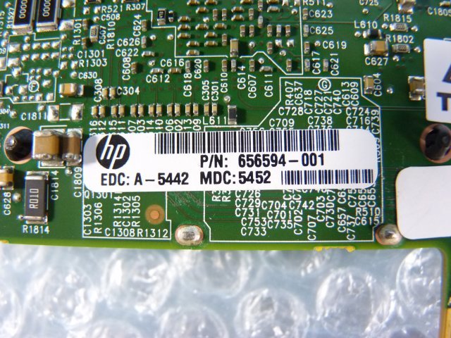 1PKE // HP Ethernet 10Gb 2-port 530T Adapter / 657128-001 656594-001 HSTNS-BN98 / 120mmブラケット // HP ProLiant DL120 Gen9 取外の画像7