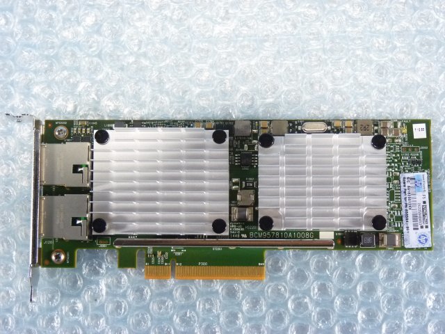 1PKH // HP Ethernet 10Gb 2-port 530T Adapter / 657128-001 656594-001 HSTNS-BN98 / 80mmブラケット // HP ProLiant DL120 Gen9 取外_画像4