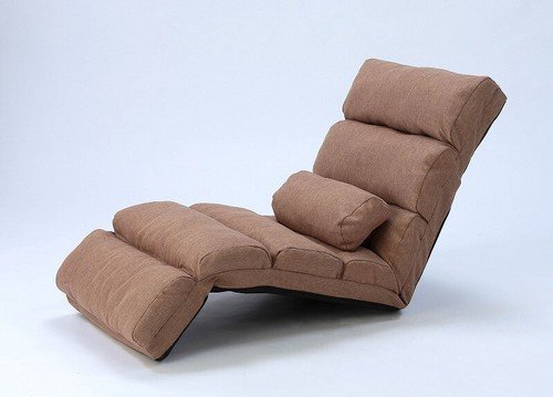 新品＠ふかふかリクライニング座椅子 TAN-122/ブラウン(ファブリック)(座いす リクライニング ごろ寝 ハイバック チェア 1人掛け 一人用)