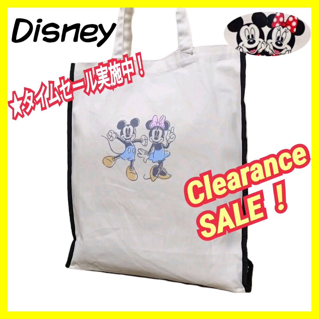【新品】Disney ディズニー MICKEY ミッキー& MINNIE ミニー トートバッグ キャンバストート キャラクター