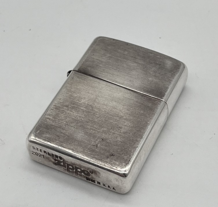 2284-03★着火確認済★Zippo STERLING ジッポ スターリング 2001 オイルライター MADE IN U・S・A★_画像1