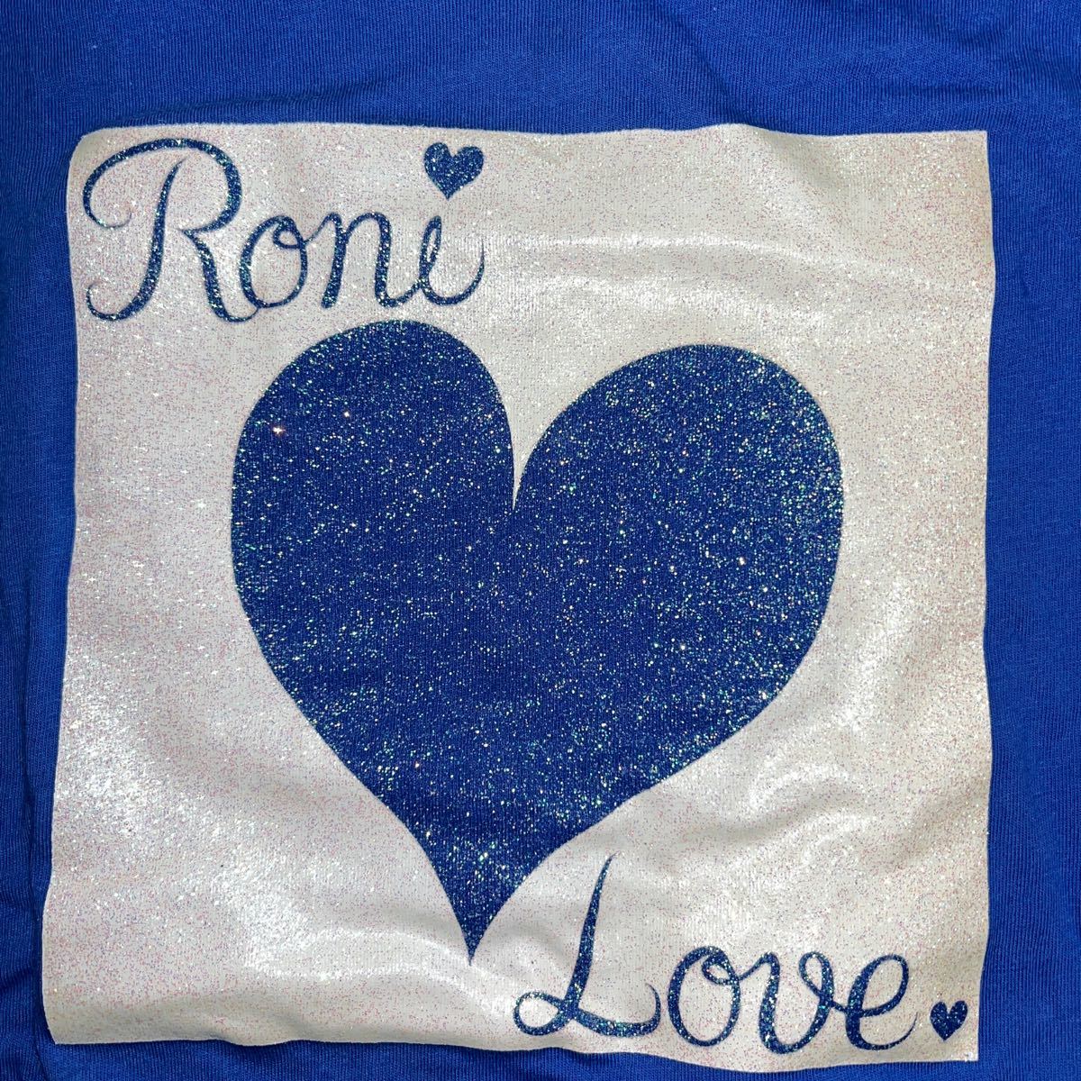 【RONI／ロニィ】Tシャツ　ミニスカート　チュールスカート　サイズL　150㎝　155cm　中古　上下２枚セット　青_画像4