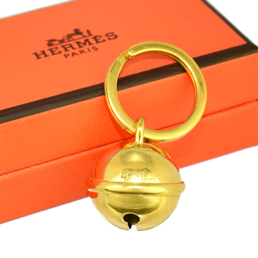  Hermes колокольчик bell очарование кольцо для ключей Gold цвет аксессуары HERMES