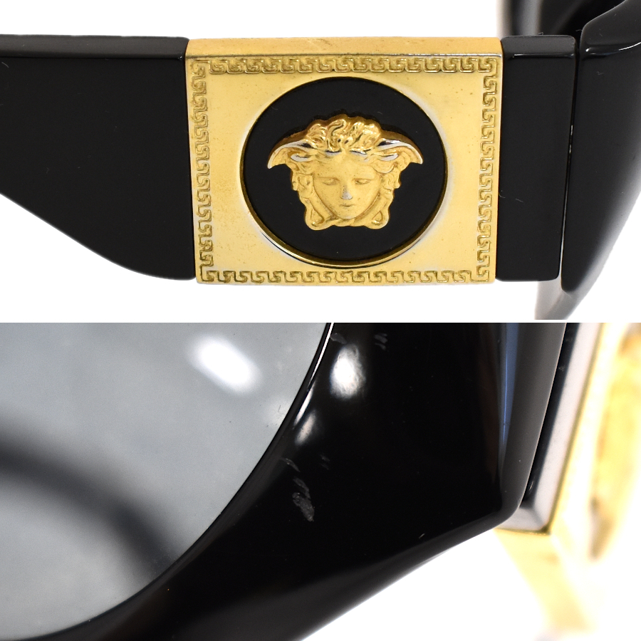 ジャンニヴェルサーチ サングラス メデューサ MOD420 ブラック ゴールド金具 ヴィンテージ GIANNI VERSACE_画像9