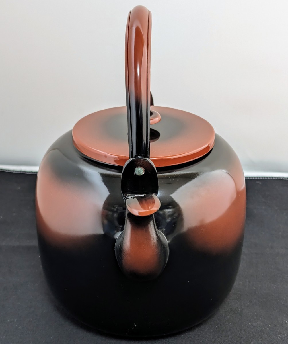 高級腰黒水注 口蓋付 銅製　未使用　 煎茶道具 水次やかん 水屋道具　(01276_画像3