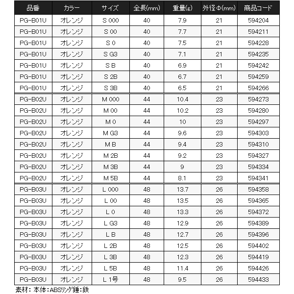 シマノ 　ファイアブラッドゼロピット 　PG-B02U 　オレンジ 　M G3 　ウキ 　α*