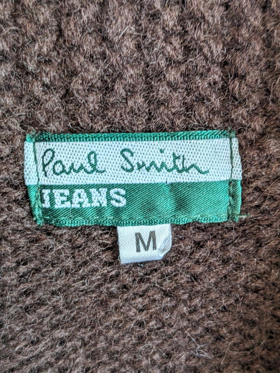 ポールスミス Paul Smith JEANS ニットセーター ウール100% 総柄 ジップアップ_画像7