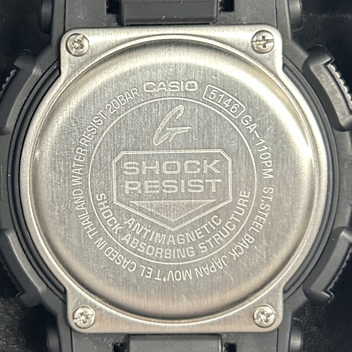 ★☆CASIO G-SHOCK/カシオ ジーショック 腕時計 ポーラライズド マーブルシリーズ 5146 GA-110PM 紫 黒 電池切れ　現状品　#491☆★_画像7