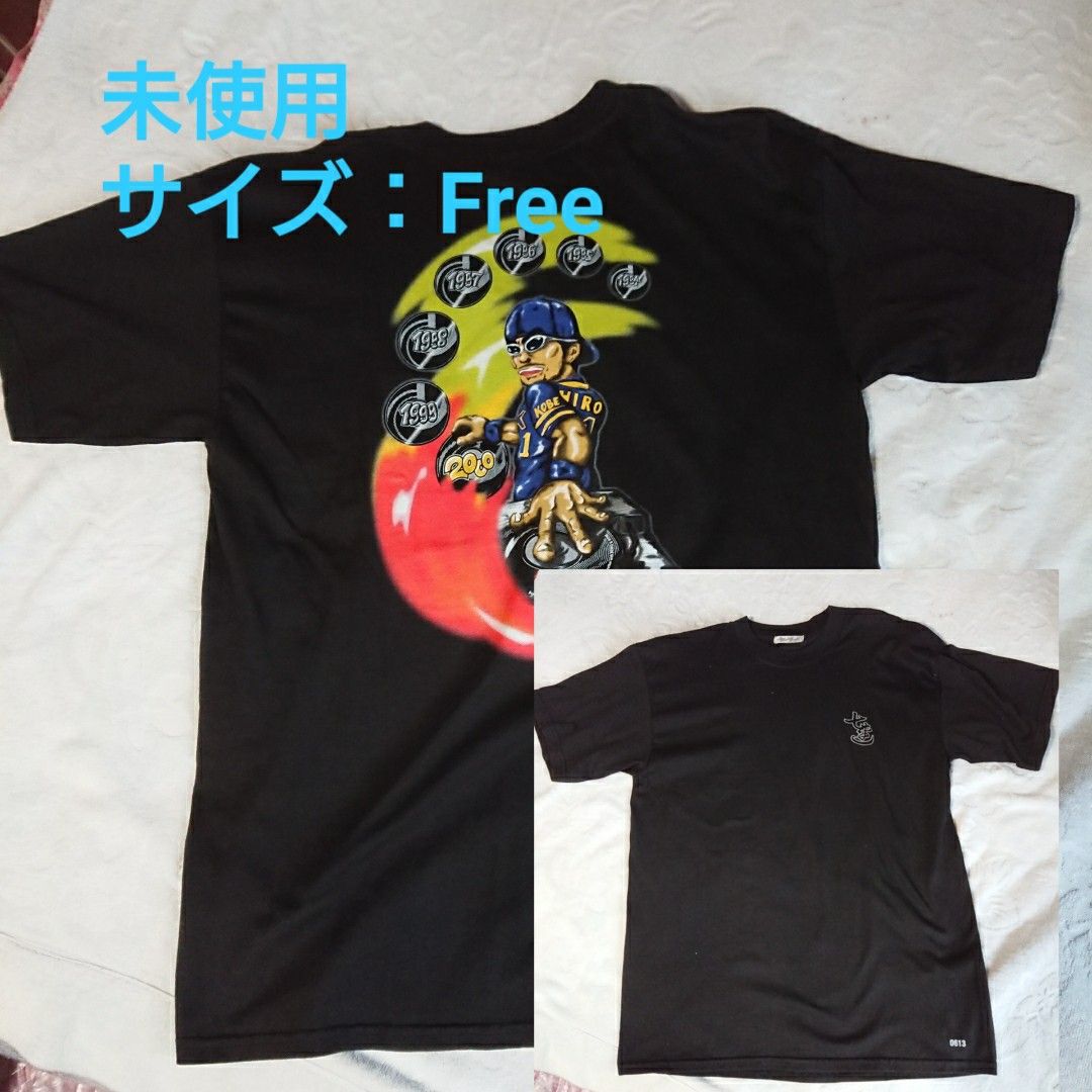 【未使用】オリックスブルーウェーブ　イチロー Tシャツ〈Free〉黒/オリックス野球クラブ