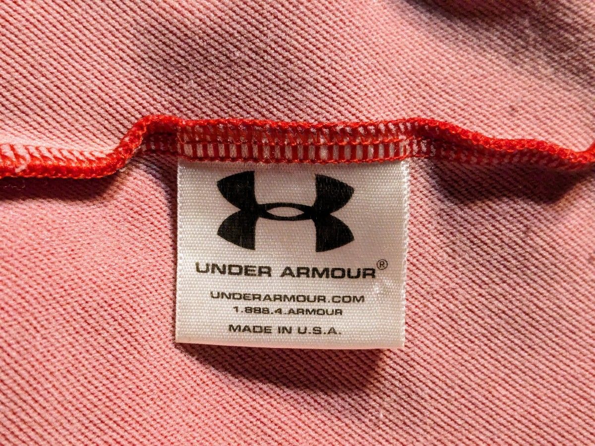アンダーアーマー赤色長袖アンダーシャツ メンズSサイズ コンプレッションUSA製 UNDER ARMOUR 野球