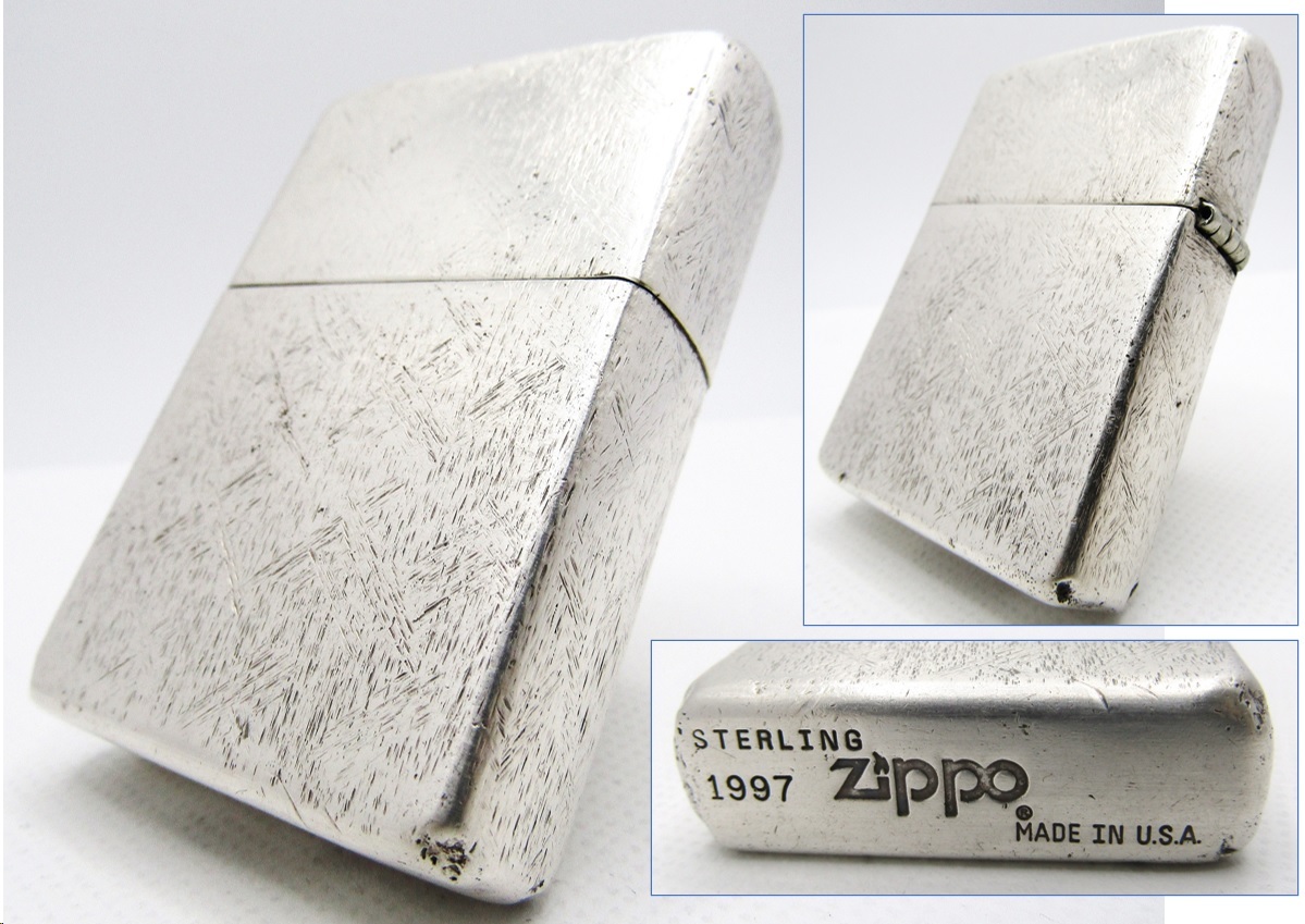 ５面加工 純銀 スターリングシルバー 925 zippo ジッポ 1997年_画像1