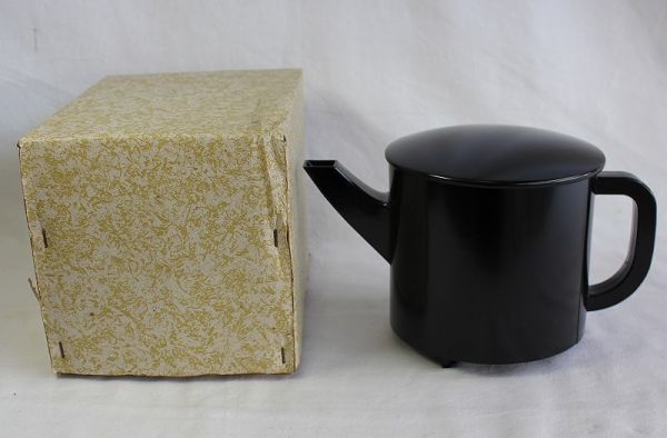 【未使用】　湯斗　懐石茶道具　紙箱付　茶事　樹脂製　合成漆塗_画像1