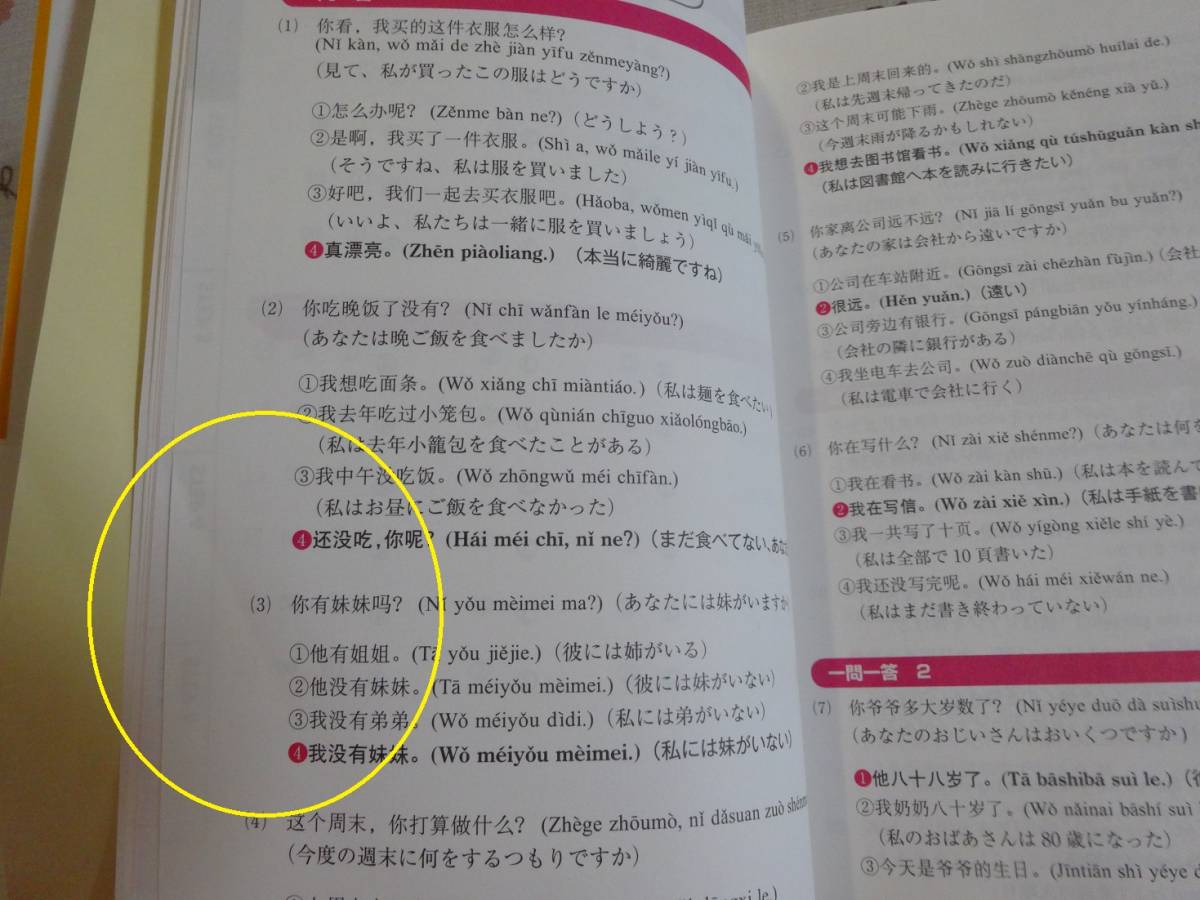 ２冊セット　中国語　旅の指さし会話帳+中検４級トレーニングブック　未開封CD付　中古品_画像6