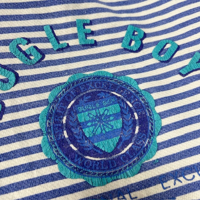 USA古着 90s BUGLE BOY 切替えボーダースウェット boys XL 20 USA古着 90s BUGLE BOY 切替えボーダースウェット boys XL 20