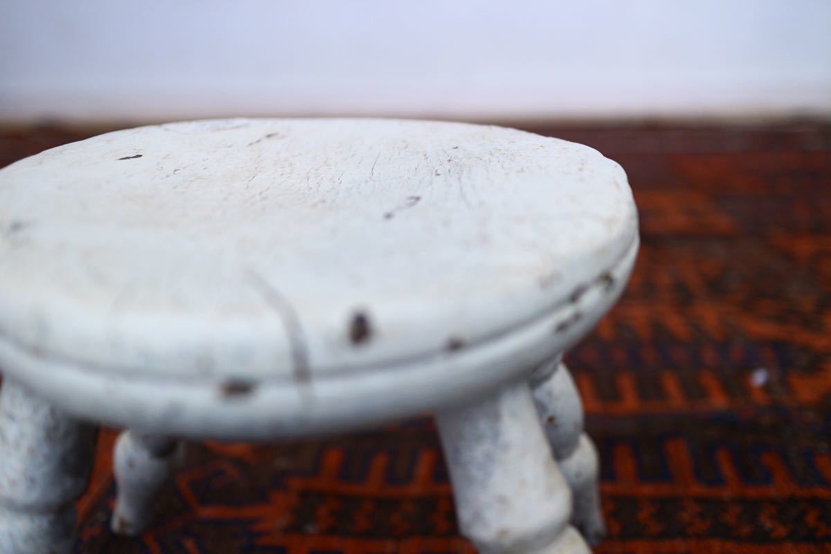 イギリス アンティーク ヴィンテージ スツール 椅子 ブロカント 花台 インテリア 雑貨 チェア 家具 即決 シャビー 什器 カフェ_画像7