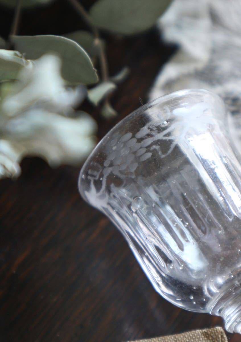 フランス アンティーク リキュールグラス 吹きガラス 気泡 カフェ ディスプレイ 撮影小物 店舗什器 インテリア 雑貨_画像5