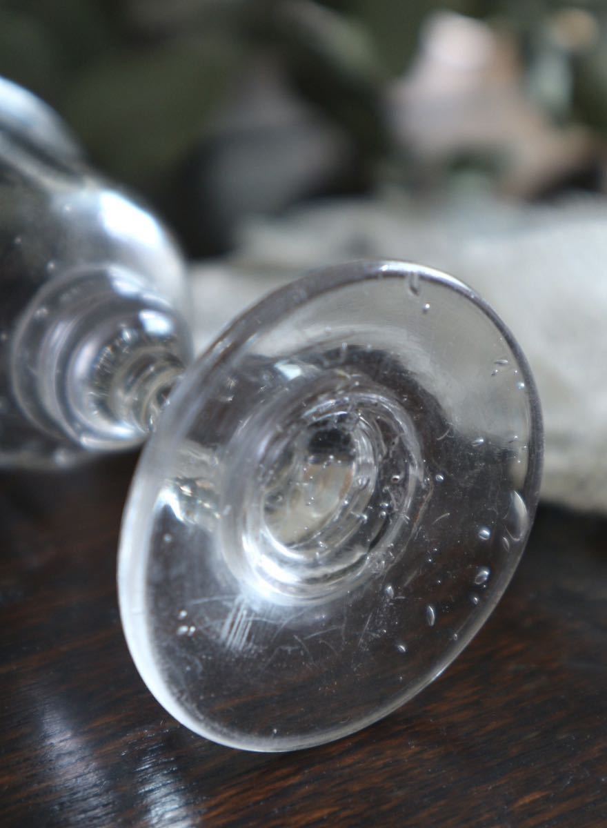 フランス アンティーク リキュールグラス 吹きガラス 気泡 カフェ ディスプレイ 撮影小物 店舗什器 インテリア 雑貨_画像7