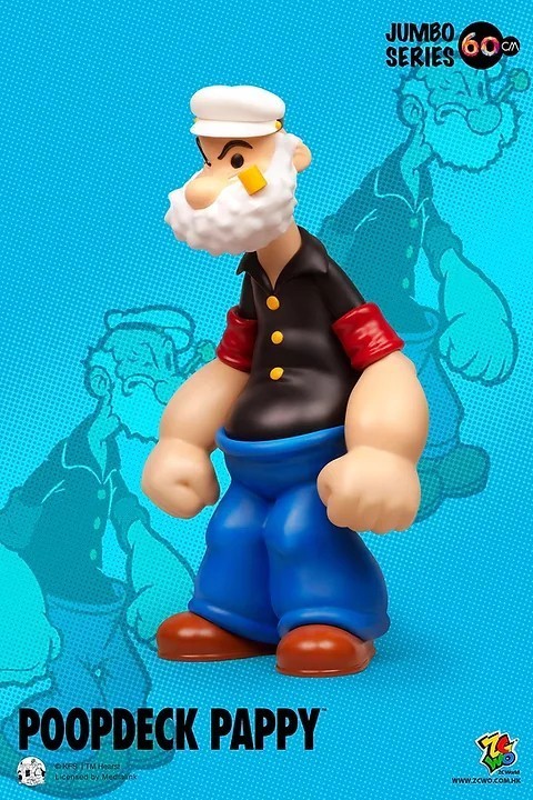 ZCWO zcworld popeye poopdeck pappyプープデック パピー ジャンボサイズ 60CM フィギュア_画像1