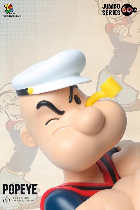 ZCWO popeye 90th anniversary ポパイ レトロ ver.ジャンボサイズ 60CM フィギュア_画像4