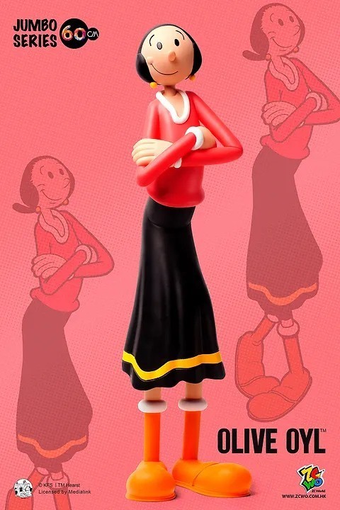 ZCWO zcworld popeye Popeye OLIVE OYL оливковый масло оригинал jumbo размер 60CM фигурка 